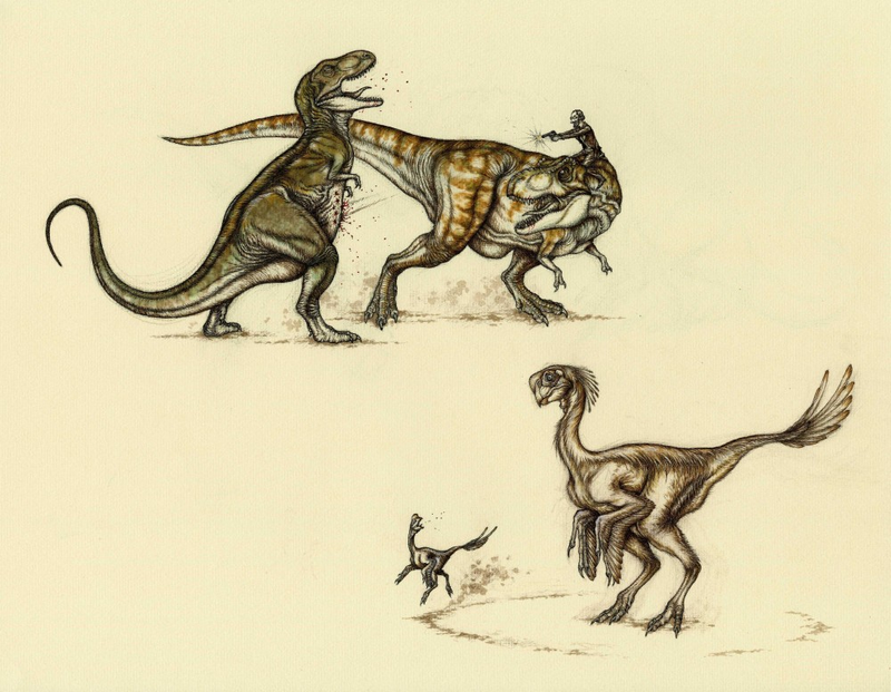 Illustration for article titled The most insane dinosaur fights you've ever seen